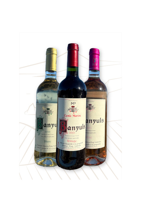 Tripack Banyuls : blanc & rosé & rouge